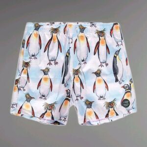 Psycho Tuna  Men’s Size Small S NWT Pool Shorts   Penguins Swim Trunks